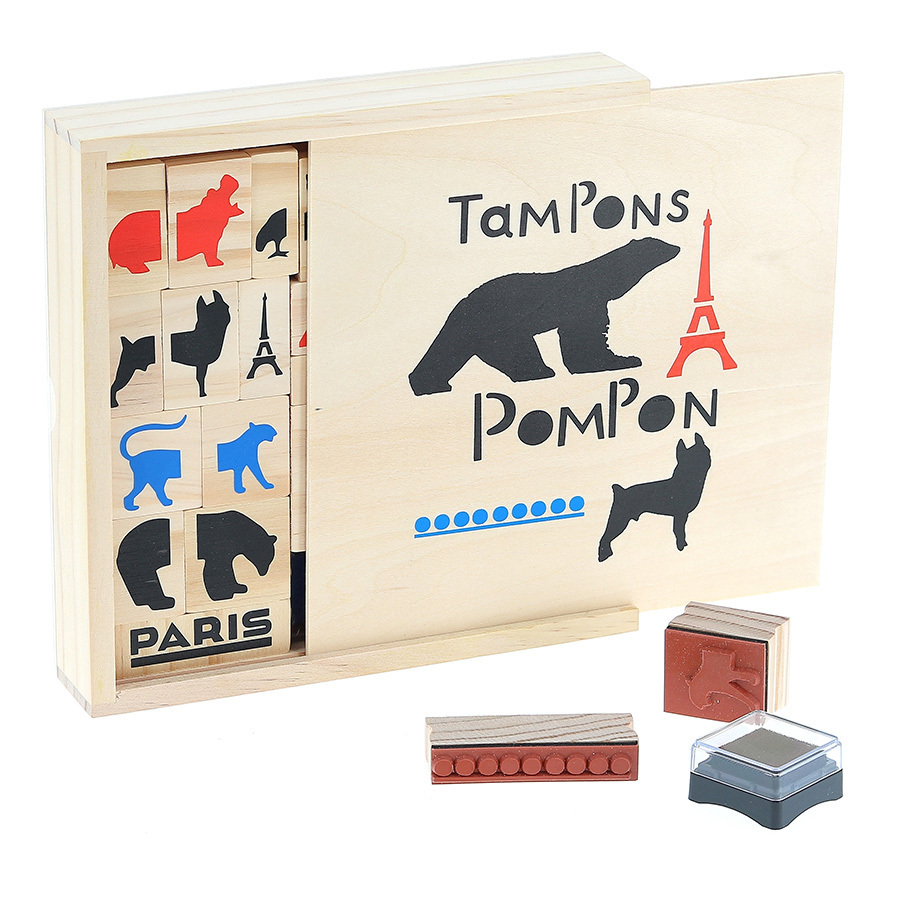 Coffret de tampons Pompon - Jeux créatifs - VILAC