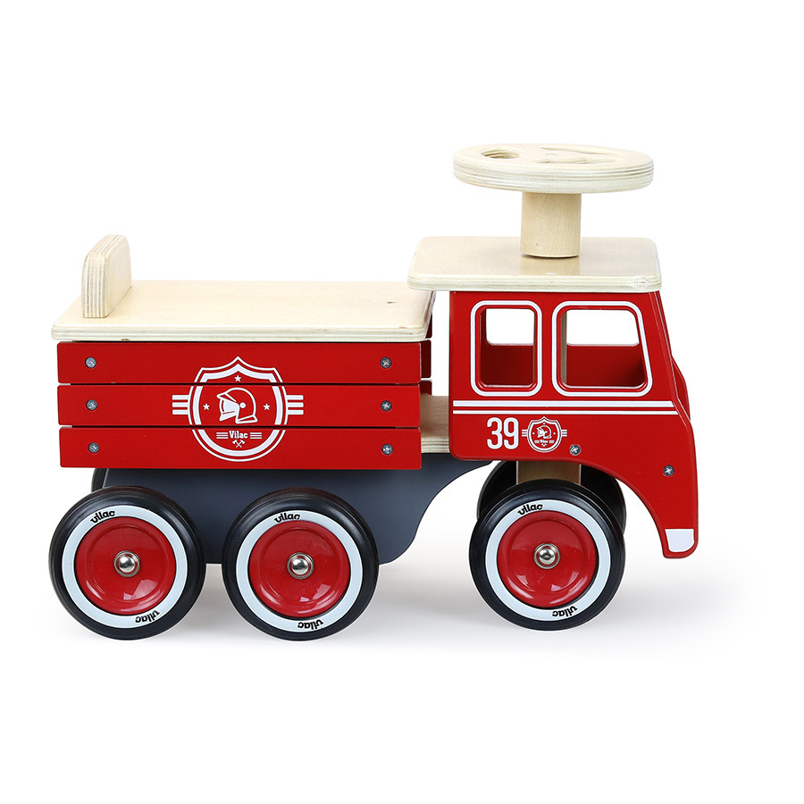 Camion de pompiers en bois - Les Petits Raffineurs