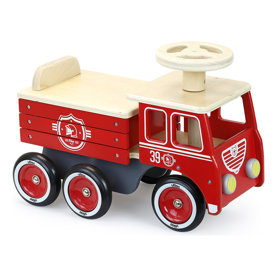 Porteur en bois, Camion de pompier - Animaux à bascule bébé & Jouets à  bascule - VILAC