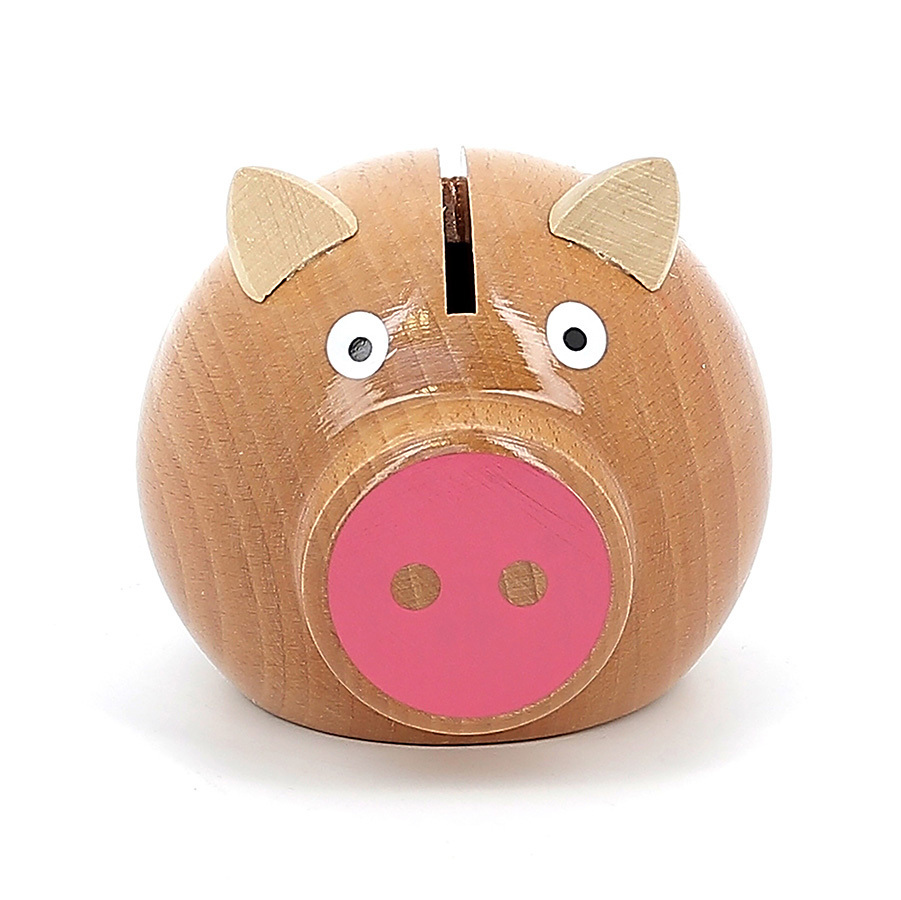 Tirelire cochon bois naturel-rose - Tirelires en bois, Tirelire pour  enfant, Déco bois enfant - VILAC