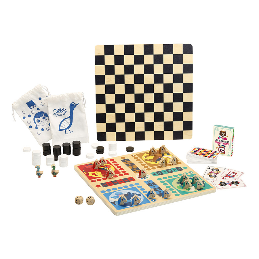 Coffret bois : Jeux de société : 100 jeux