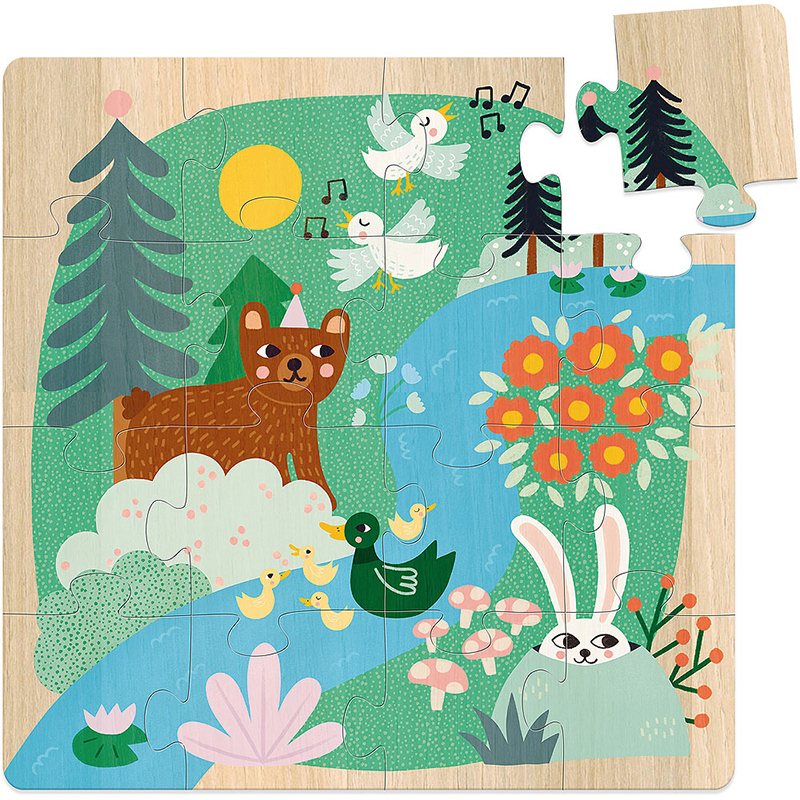 3 puzzles Animaux du monde - Puzzle en bois - VILAC