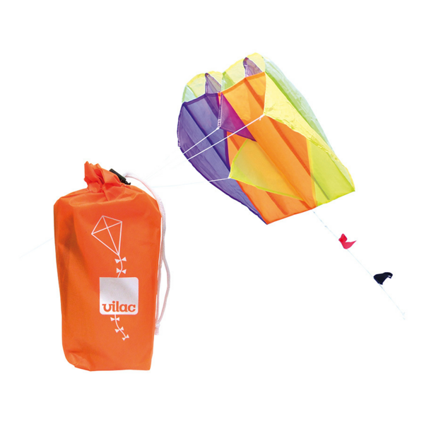CIM – Cerf-volant Pieuvre Draki Advance Orange – 25x160 Cm – Monofil – Pré-monté – Dès 3 Ans – Ligne Incluse