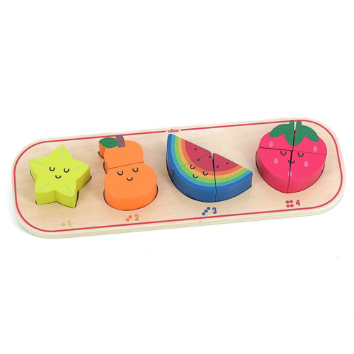 First discoveries - 1, 2, 3 and 4 fruits Early learning Puzzle- Andy Westface