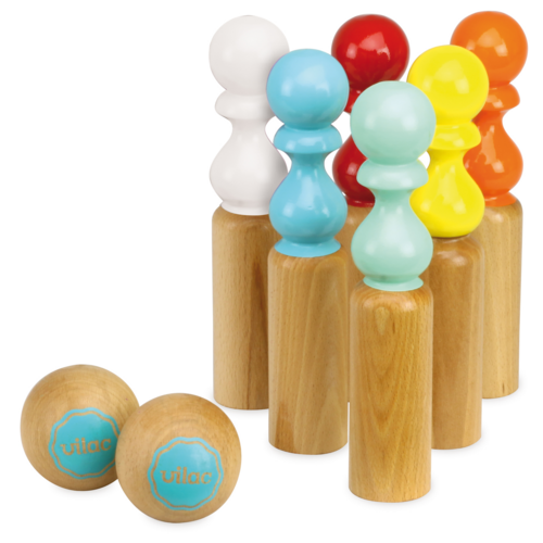 Skittles / Petanque - 6 lacquered skittles