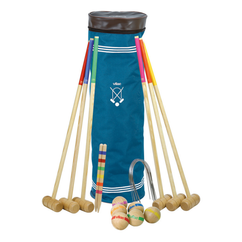 Outdoor games - 6 players large croquet set with bag