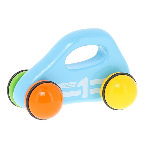 Little racers - Blue baby car with handle