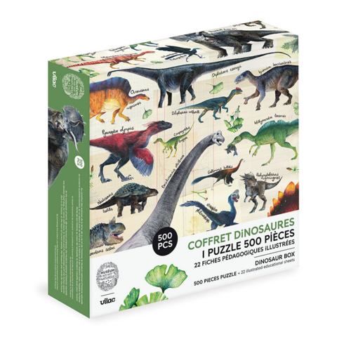 Puzzles - Dinosaur large 500 pc puzzle - Muséum national d'Histoire naturelle