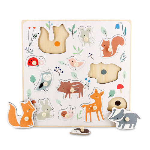 First discoveries - Forest animals peg puzzle - Sarah Betz