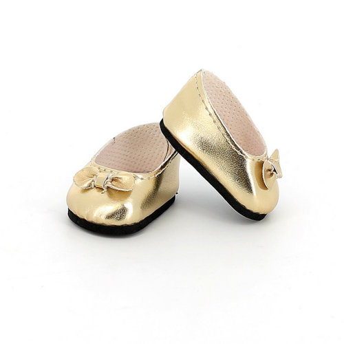  - Golden shoes for dolls 28 cm 