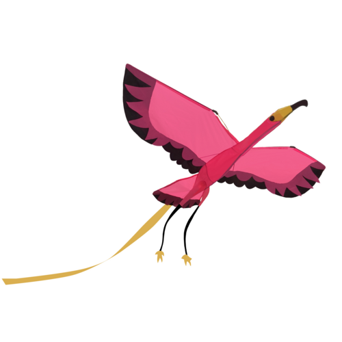 Outdoor games - Large Flamingo Kite