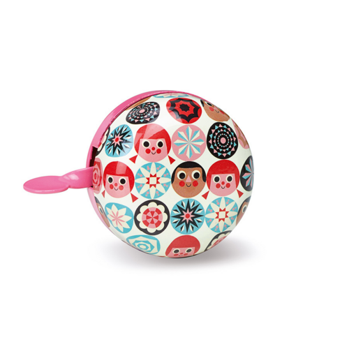 Outdoor games - Metal bicycle bell, pink rosette - Ingela P.Arrhenius