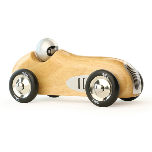 Little racers - Natural wood old sport car