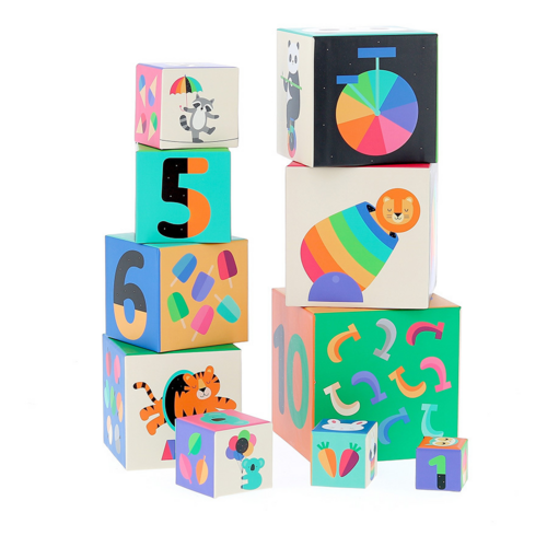 First discoveries - Rainbow - Nesting and stacking cubes - Andy Westface