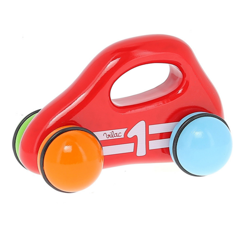 Little racers - Red baby car with handle
