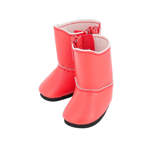  - Red boots for Minouche 34 cm