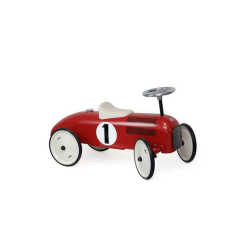 Metal ride on toys - Red & Cream  vintage car