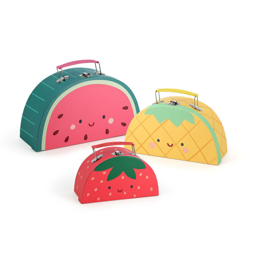 First discoveries - Set of 3 nesting suitcases fruits - Sarah Betz