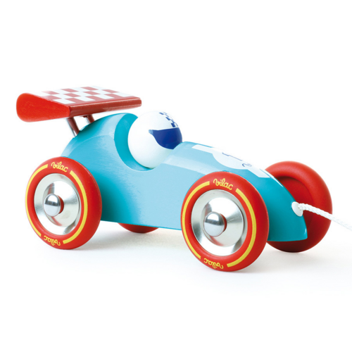 Little racers - Turquoise & Red pull along racing car