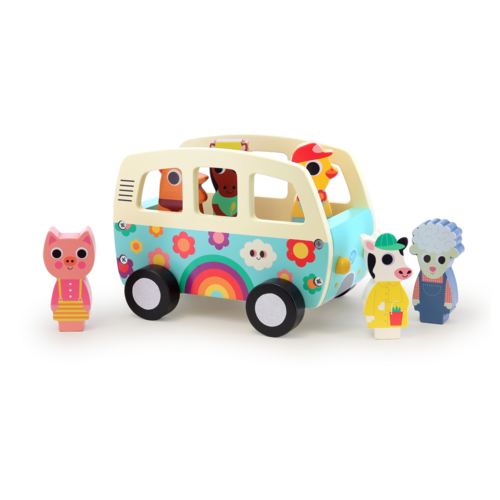 First discoveries - Van with animals sounds - Ingela P. Arrhenius
(Requires 2 AAA batteries, not included)