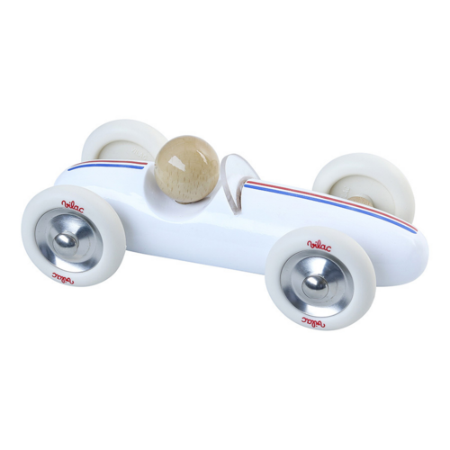 Little racers - White Large Grand prix vintage car  