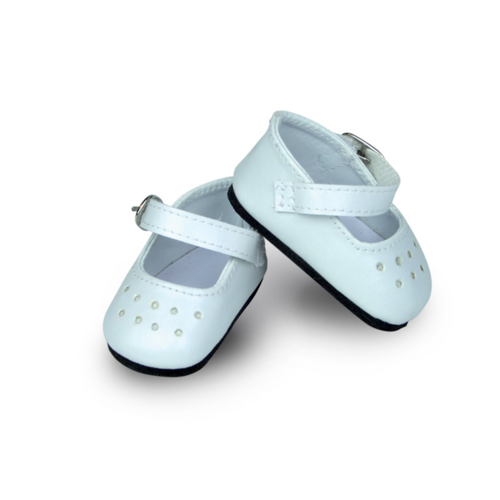  - White slingback shoes for Minouche 34 cm