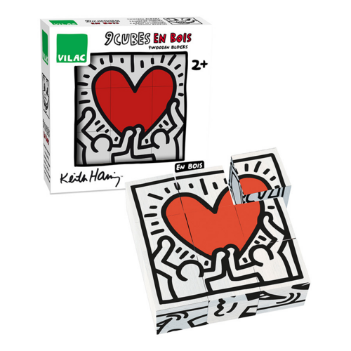 First puzzles - Wooden cubes - Keith Haring