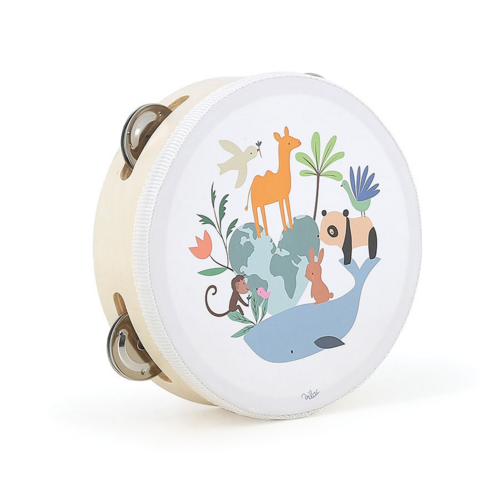 Music - Wooden Tambourine animals of the world - Sarah Betz